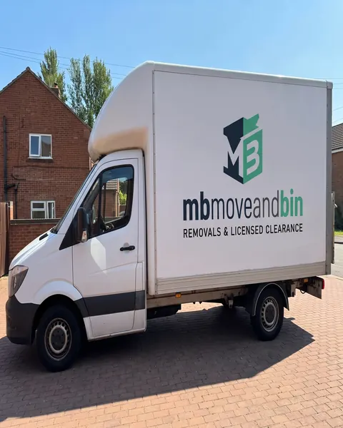 House clearance loaded into a van in Gorton