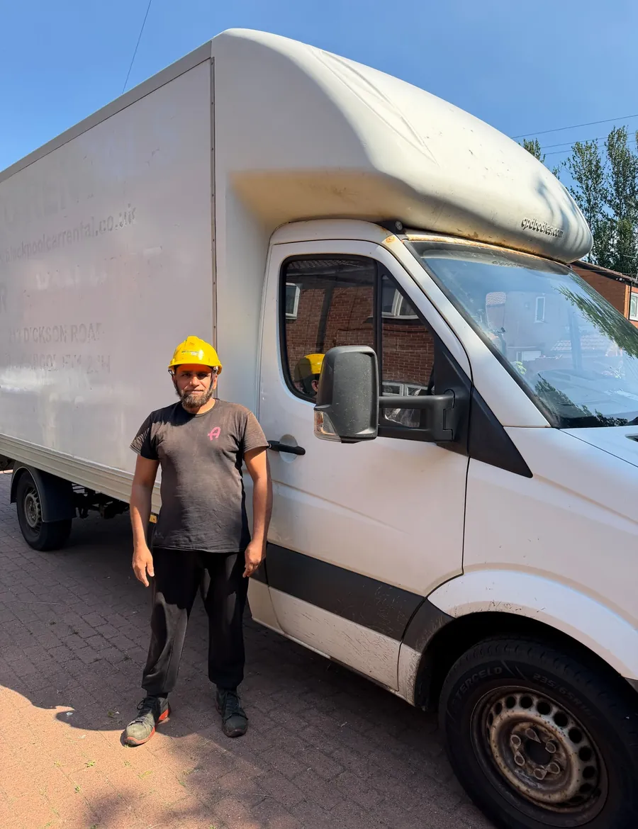 Man and van team loading a house move in Manchester